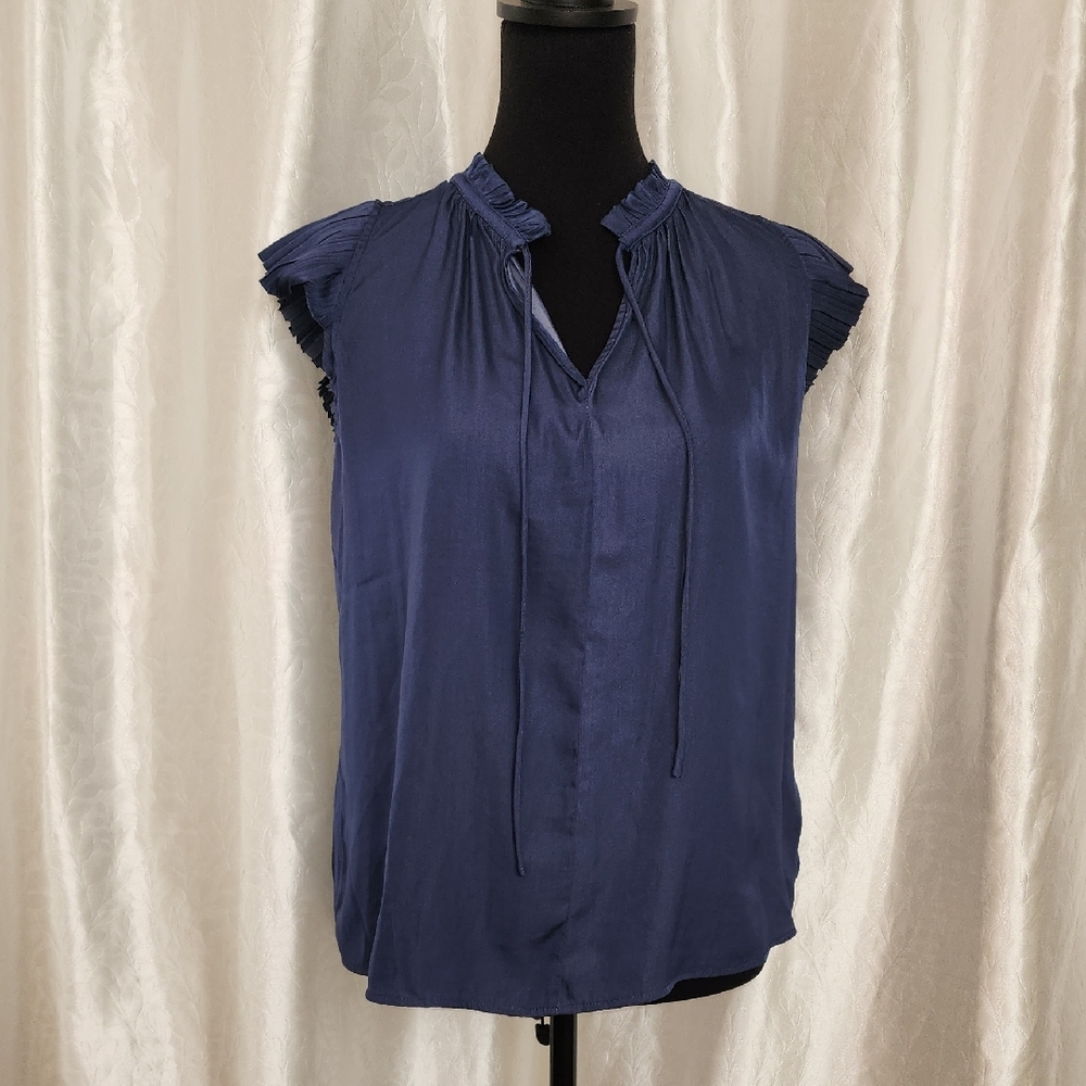 Elegant Navy Blue Women's Top